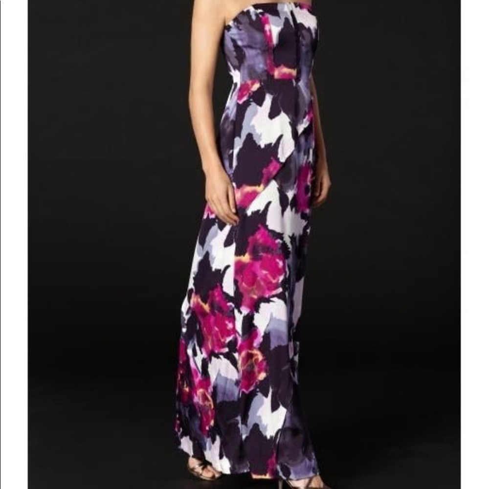 Banana Republic Abstract Floral Silk Maxi
